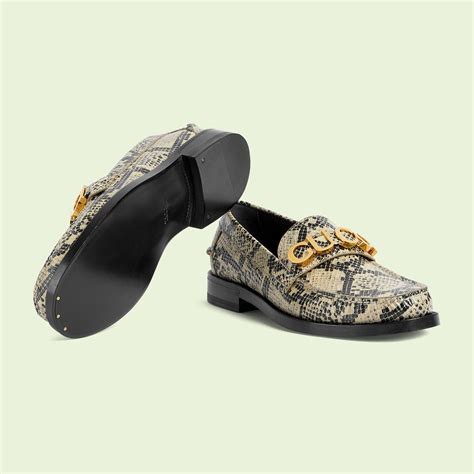 Women's Gucci python print loafer 